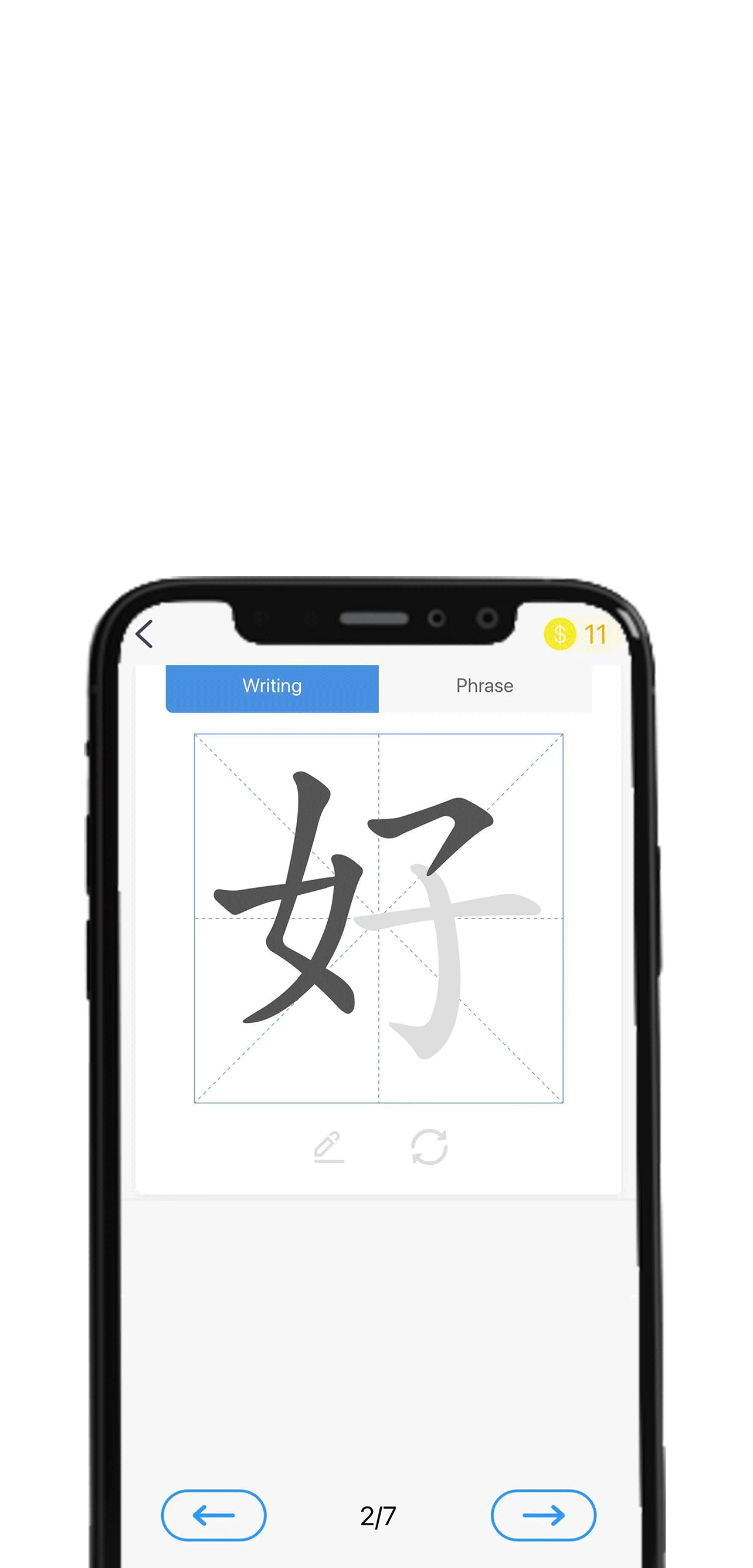 Chinese character writing practice